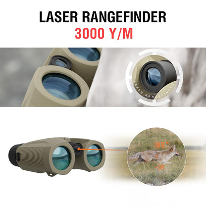 ATN 10x42 Laser Ballistics Binocular w/Laser Rangefinder, Bluetooth, Ballistic Calculator and Mobile App (3000m)