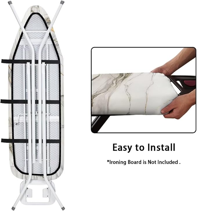 White Marble Ironing Board Cover