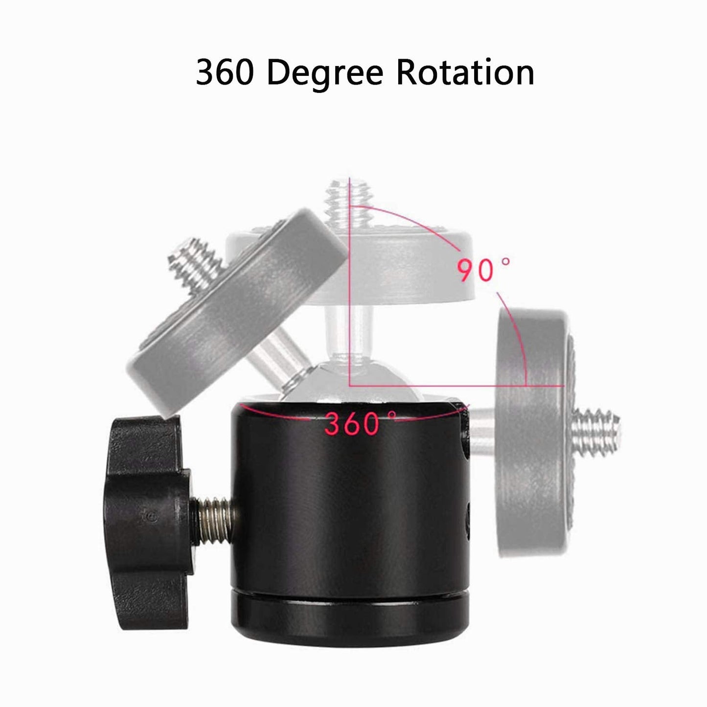 Universal 1/4" Swivel Mini Ball Head Screw Tripod Mount（2 Pack）, EszkozTA360 Degree Rotating Mount Base Adapter for DSLR Cameras HTC Vive Tripods Monopods Camcorder Light Stand…