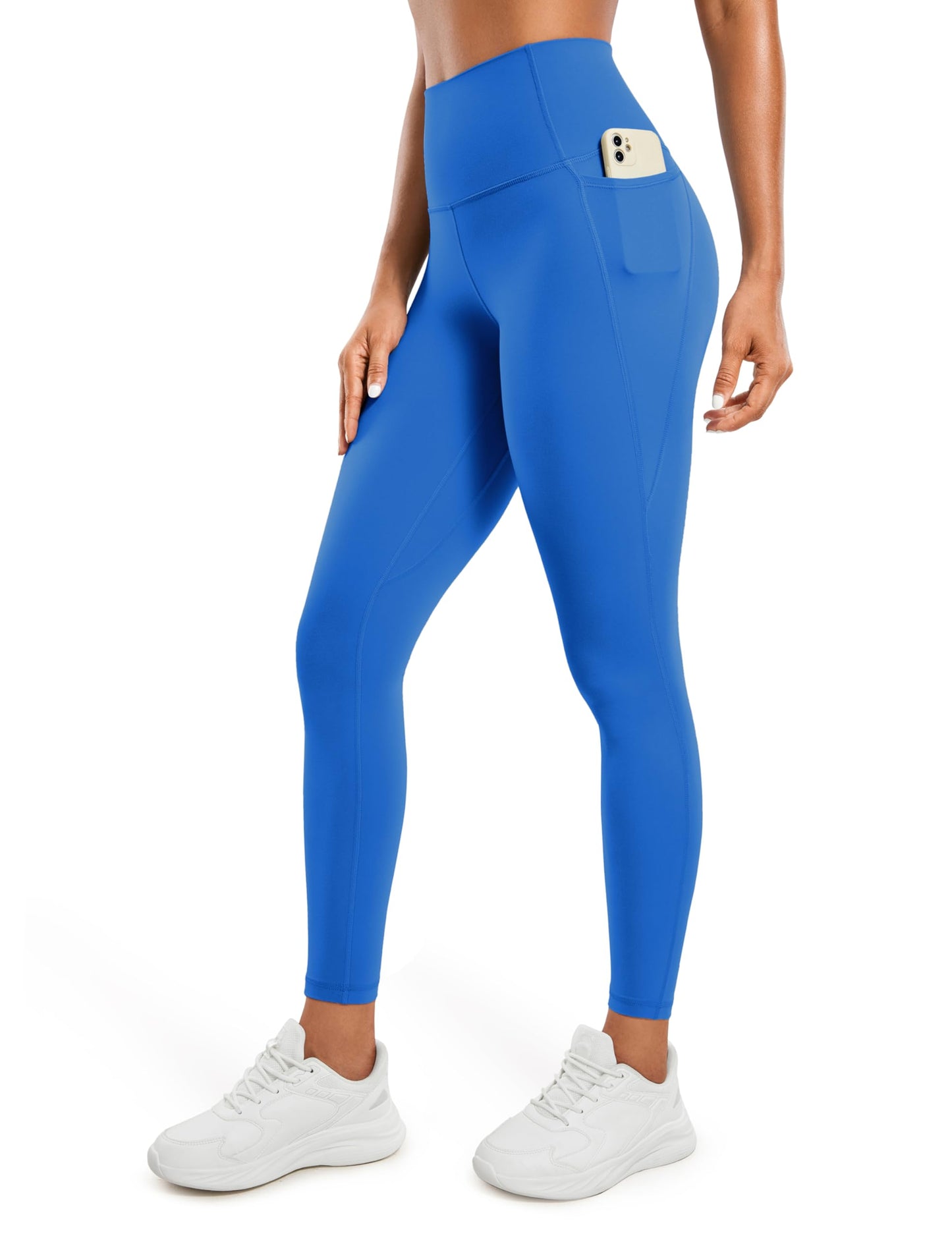 CRZ YOGA Womens Butterluxe Workout Leggings 28 Inches - High Waisted Gym Yoga Pants with Pockets Running Buttery Soft