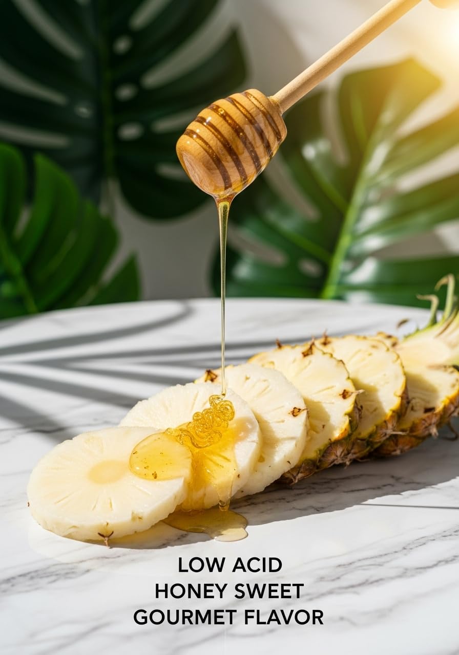 2 Pineapple Kauaʻi Sugarloaf Plants - Live Rooted Starters (4-6 Inches) - Rare White Flesh Variety with Edible Core - Low Acid Sweet Tropical Fruit