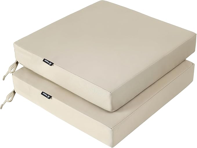 Favoyard Patio Chair Cushions 19 x 19 x 3 Inch Waterproof Outdoor Seat Cushions