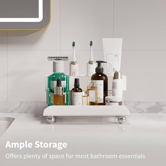 Quick Dry Electric Toothbrush Holder 4 Slots Metal Bathroom Counter Organizer