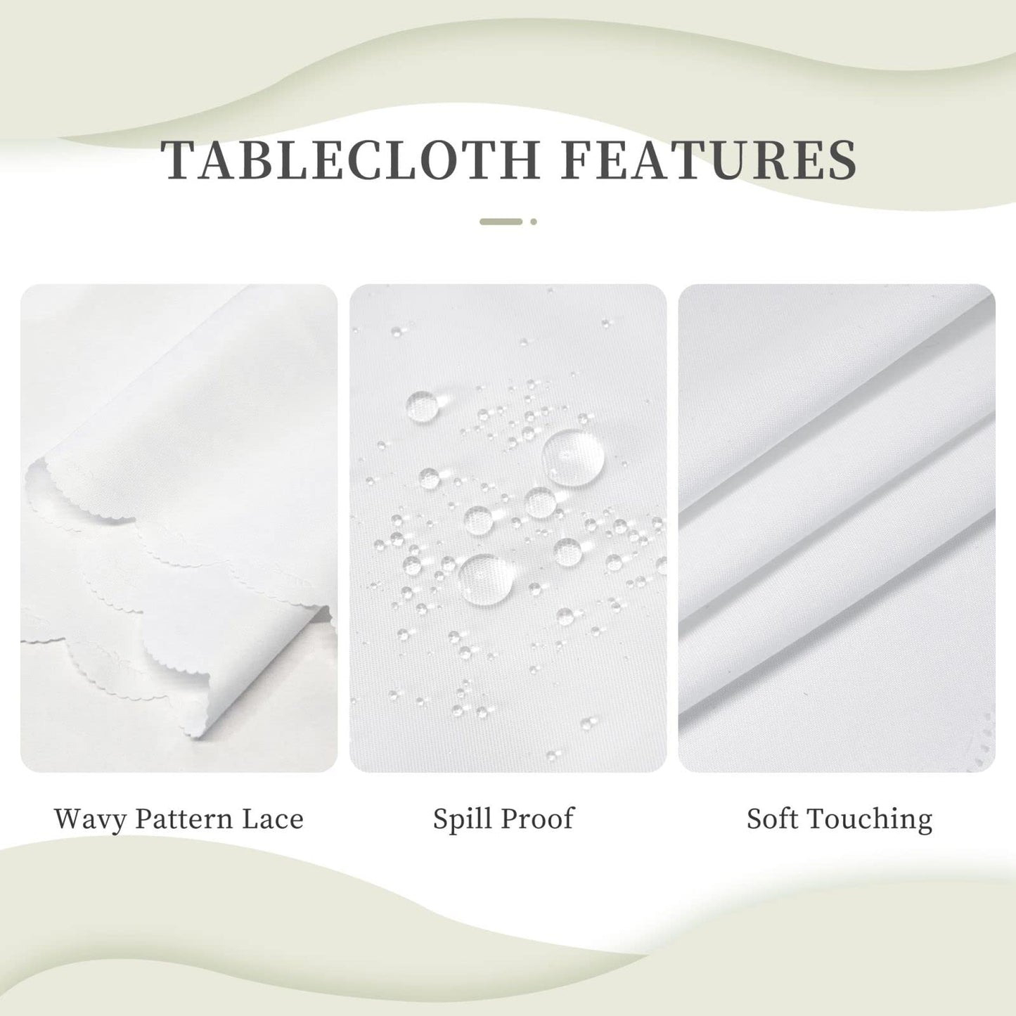 XIOURERY Festive Christmas Table Cloths Decorative for Dining Room, Candy Cane Star Washable Tablecloth for Home, Restaurant, Outdoor Party Table Cover 54x72 Inch