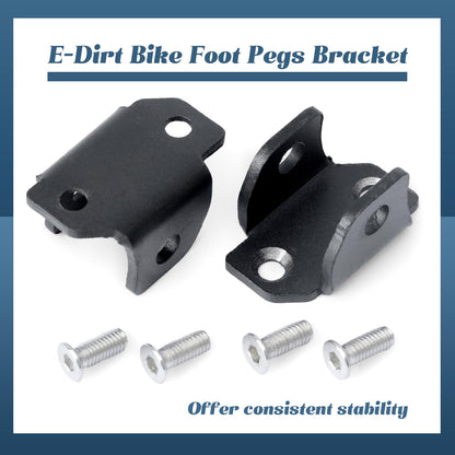 Esttlamer 1 Pair E-Dirt Bike Foot Pegs Bracket Holder Compatible with Tuttio Soleil 01, Footpegs Mount Aluminum Footrest Bracket