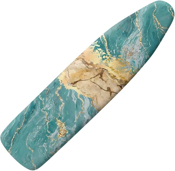 GLENLCWE Teal Marble Ironing Board Cover Modern Iron Board Cover Ironing