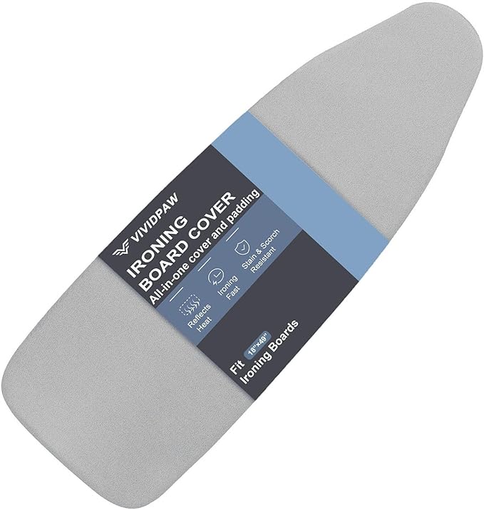 Ironing Board Cover and Pad 18x49, Extra Wide, Thick Padding, Elastic Edge