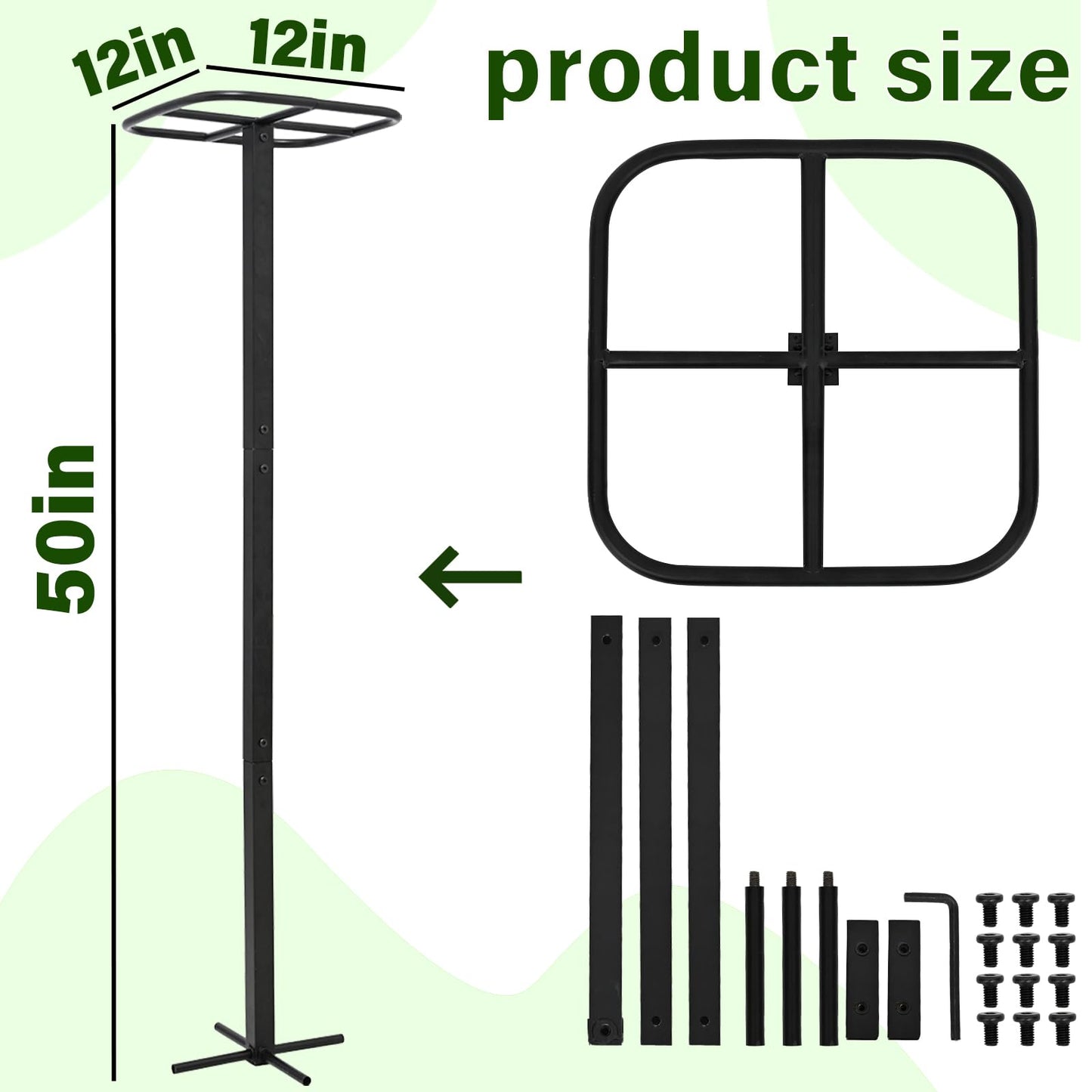 Yohsnor Dragon Fruit Trellis for Climbing Plants 50 * 12inches – Durable Metal Vertical Support Frame for Outdoor Gardens, Easy to Assemble, Stylish Design – Ideal Gift for Plant Enthusiasts