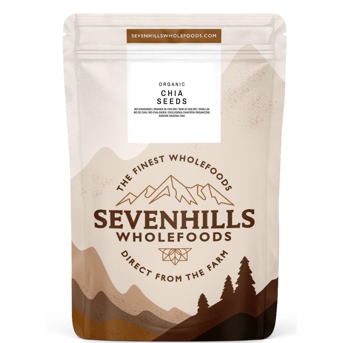 Sevenhills Wholefoods Organic Chia Seeds 1kg - Nutrient Dense - Pure & Natural - GMO-Free, allergen-Free
