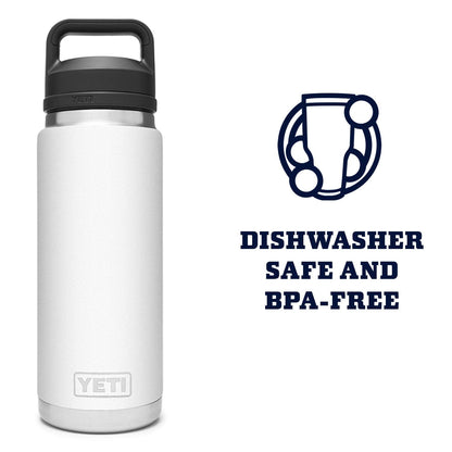 YETI Rambler 26 oz White Chug Cap Bottle and 16 oz White Food Jar, Leakproof, Vacuum Insulated with YETI Ranchero 27L Backpack, All-Day Utility Pack, Black