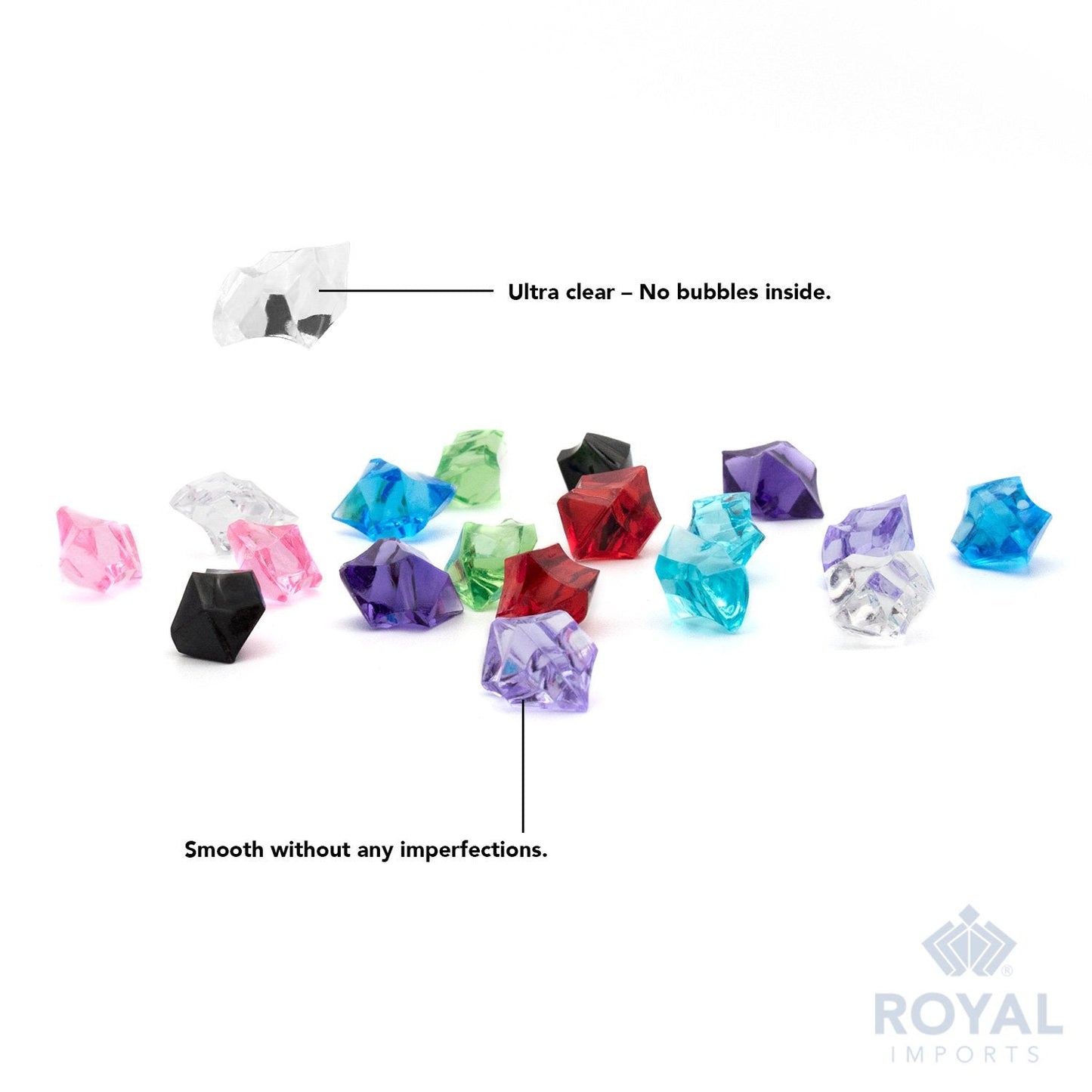 Royal Imports Acrylic Gems Ice Crystal Rocks for Vase Fillers, Party Table Scatter, Wedding, Photography, Party Decoration, Crafts, 3 LBS (Approx 580-600 gems) - Gold