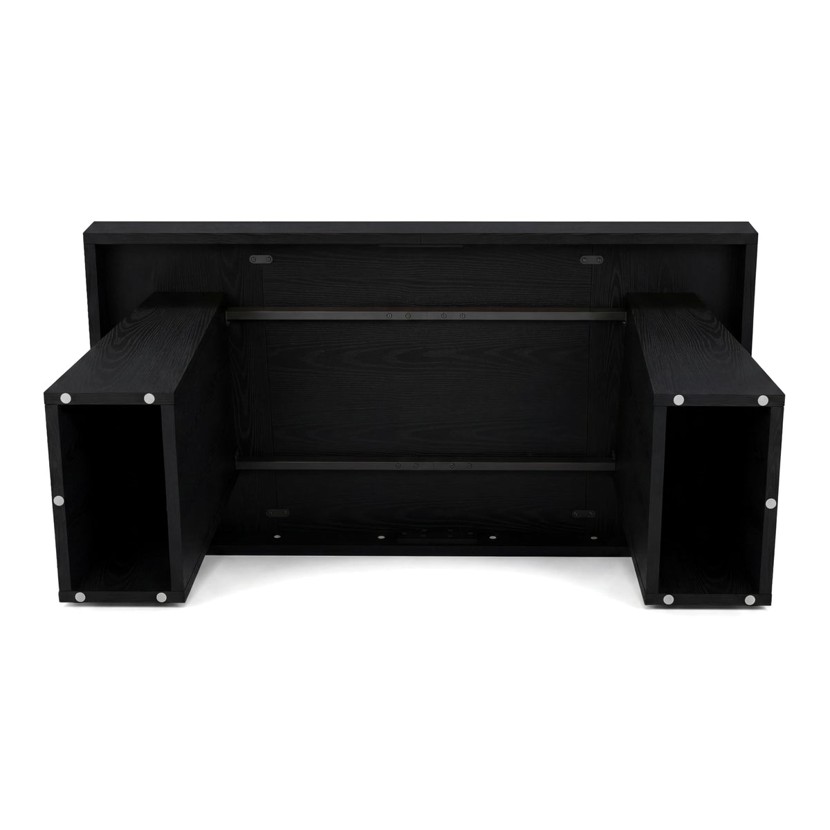 Tribesigns 55" Executive Desk, Wooden Office Desk with Double Pedestal, Modern Simple Computer Writing Table for Home Office, Black