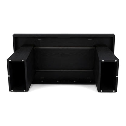 Tribesigns 55" Executive Desk, Wooden Office Desk with Double Pedestal, Modern Simple Computer Writing Table for Home Office, Black