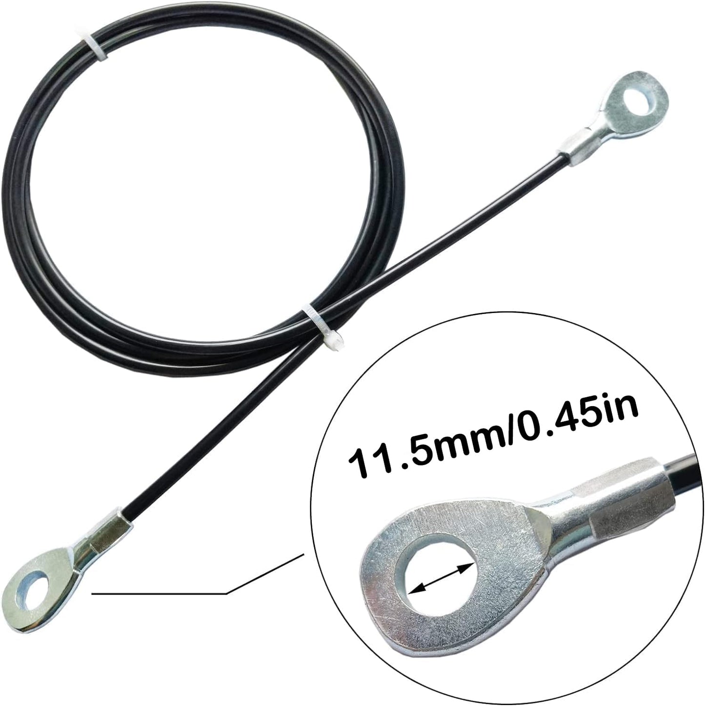 Mi Metty Fitness Gym Replacement Cable Fitness Pulley Cable,Heavy Duty 5mm Steel Wire Rope for Home Gym Cable Pulley Machine Accessories(A-Cable, 118")