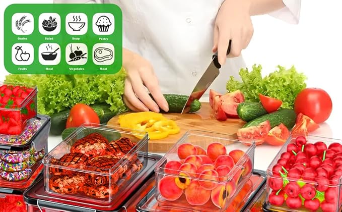 62 Pcs Large Food Storage Containers