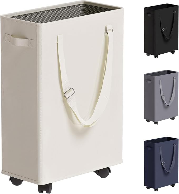 Slim Rolling Laundry Basket, Slim Laundry Hamper