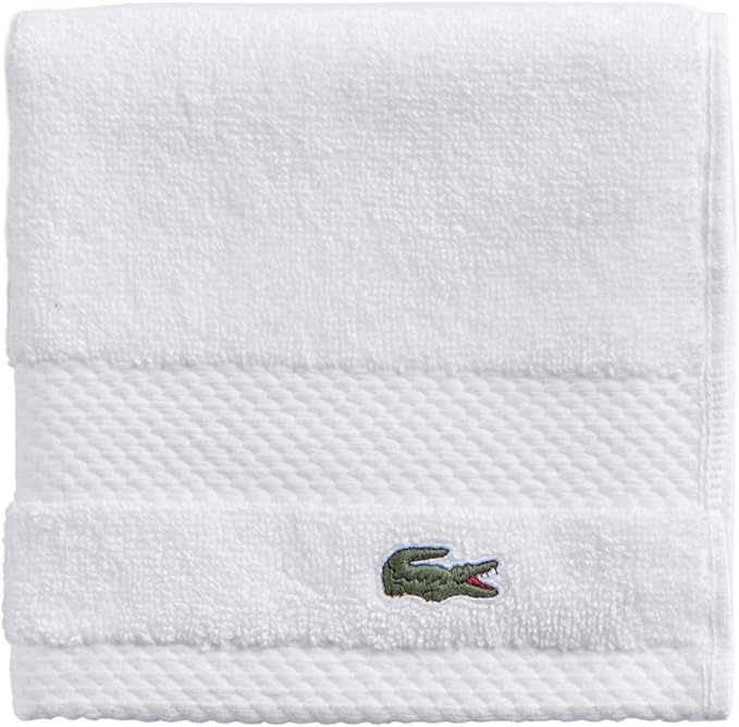 Lacoste Heritage 100% Supima Cotton Wash Cloth, Premium Super Soft Bath Towel
