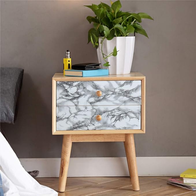 Livelynine 197x24 Inch Marble Contact Paper Peel and Stick Countertops