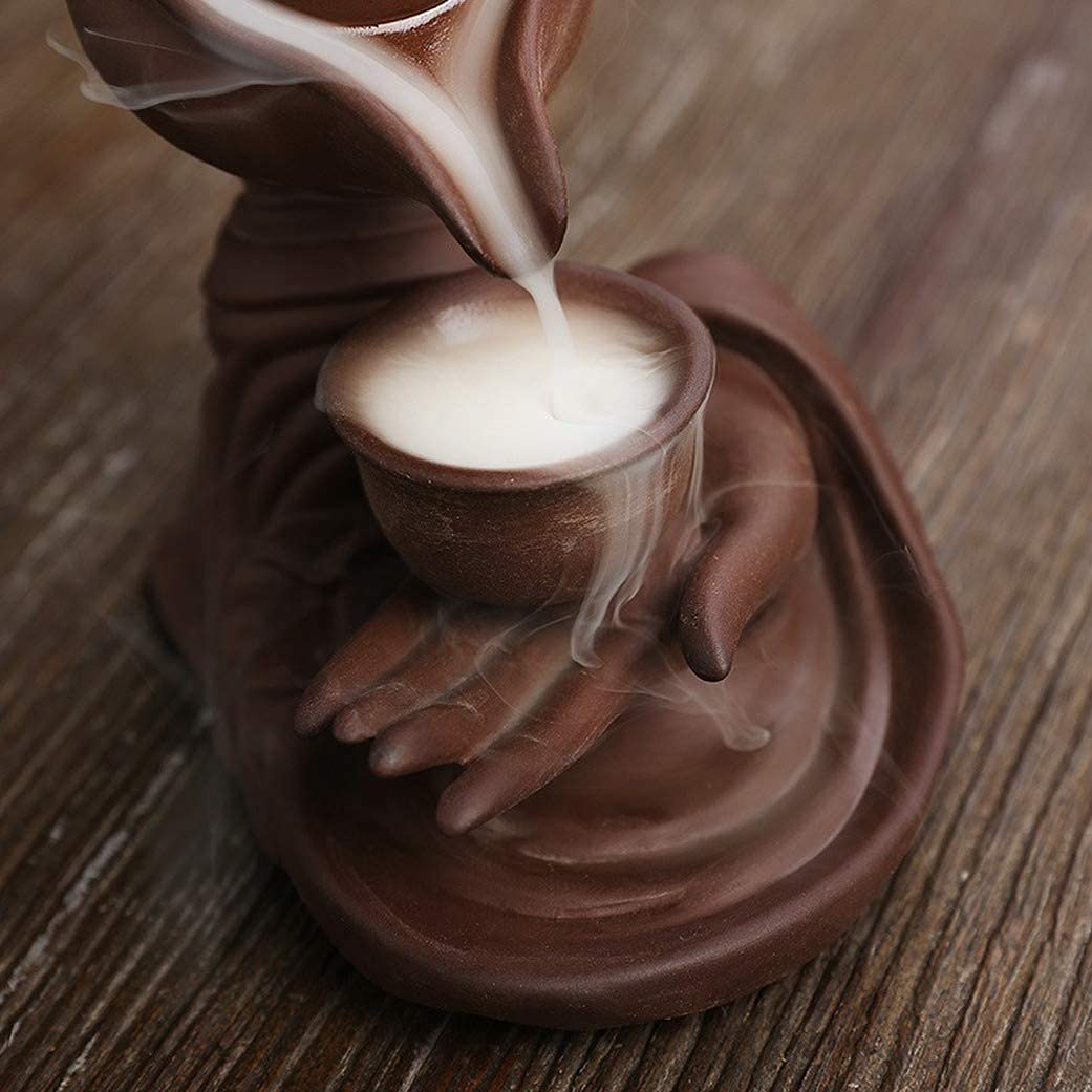 Buddha Hand Series Backflow Incense Burner Indoor Smoke Waterfall Incense Holder Creative Teapot Shaped Ceramic Incense Burner