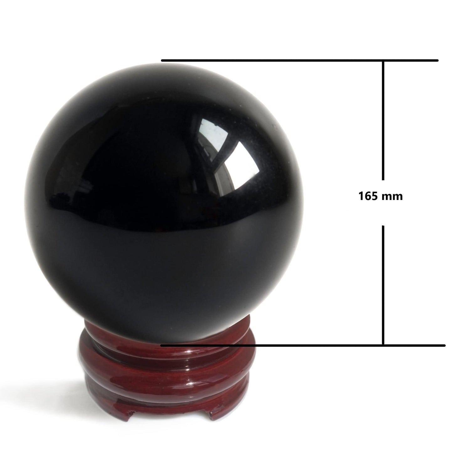 Mina Heal Obsidian Sphere for Meditation, Feng Shui, and Energy Healing – Black Crystal Ball for Divination