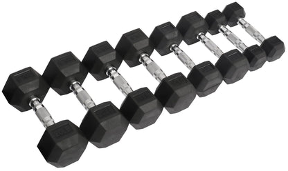 Fitvids Premium Rubber Coated Hex Dumbbell Weight Set, Multiple Packages