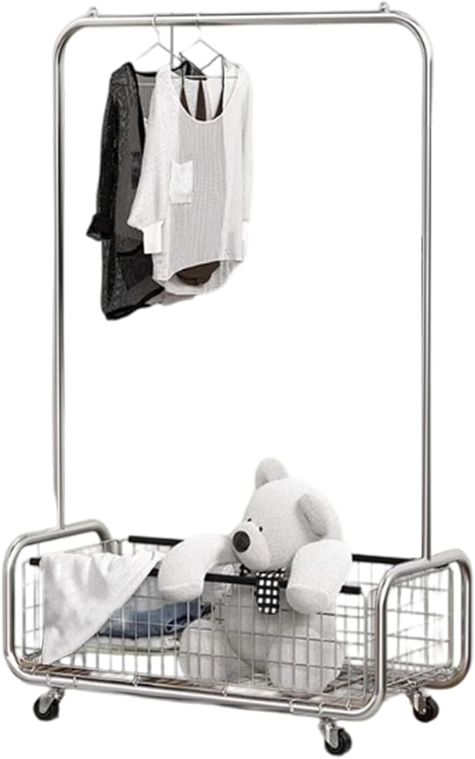 Garment Rack With Storage Baskets, Clothing Rack