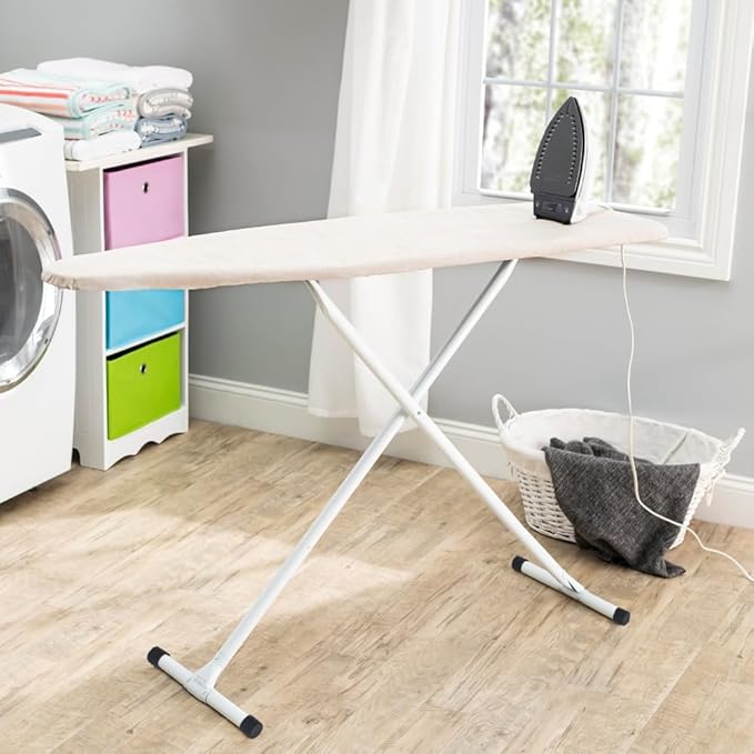 Full Size Ironing Board with Cover & Pad – USA-Made with Enhanced Grip Feet