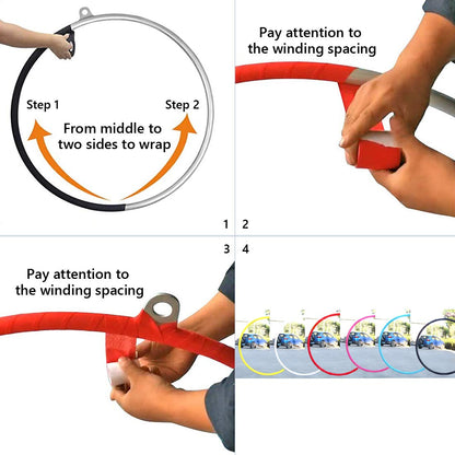 PRIOR FITNESS Aerial Lyra Hoop Anti Skid Tape Aerial Hoop Lyra Non Slip Grip Tape Yoga Rig Belt for Exercises Gymnastics Acrobatics Kinesiology (Red)