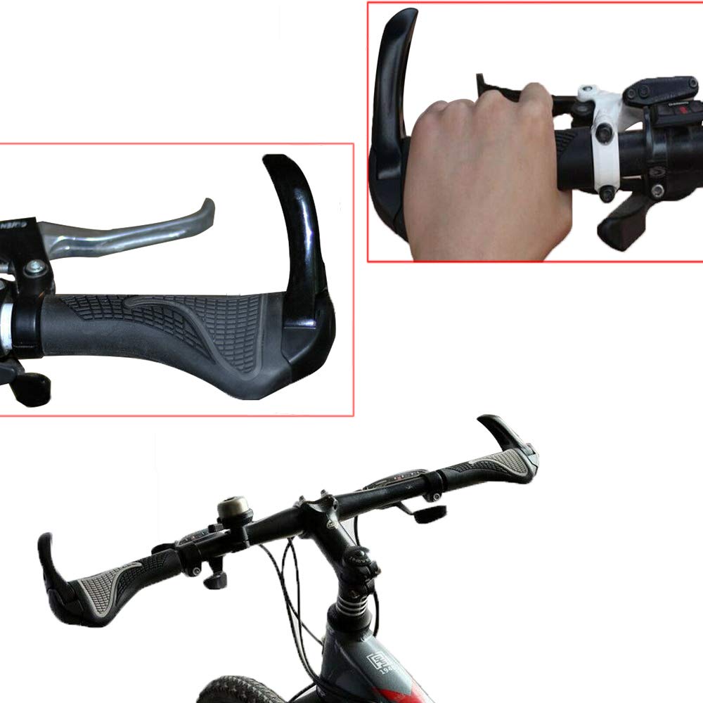 Eyech One Pair Bicycle OX Horn Handlebar Grips Anti-Slip Silicon Ergonomic Bike Handlebar Grips for MTB Mountain Road Bike