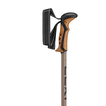 LEKI Khumbu Trekking Poles - Aluminum Collapsible Lightweight Walking Poles for Hiking & Backpacking - Black-Pale Clay Light-Pale Clay Dark - 110-145 cm