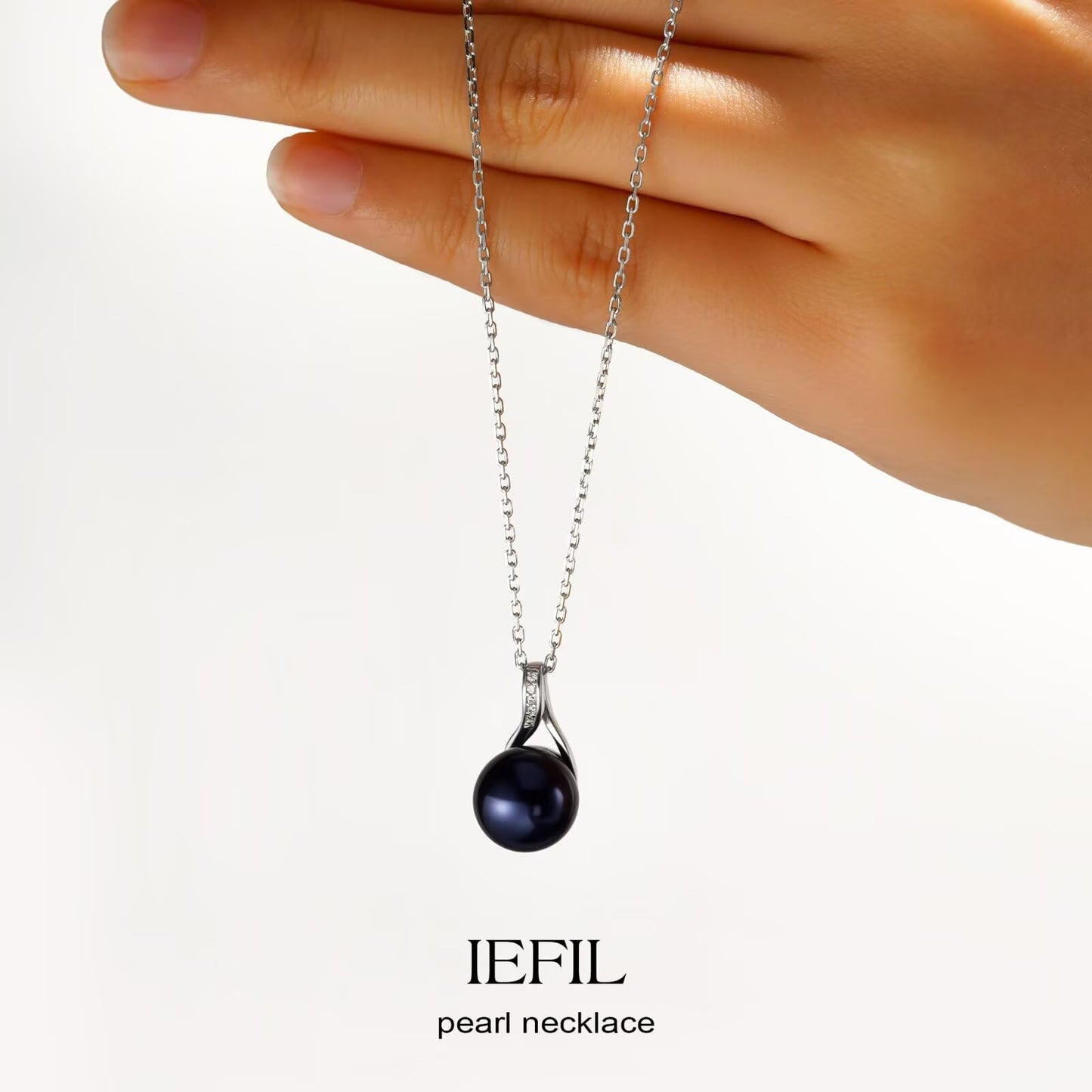 Iefil Wife Gifts - Anniversary Wife Gift, Anniversary Women Gifts | Black Pearl Necklace for Women, Pearl Jewelry