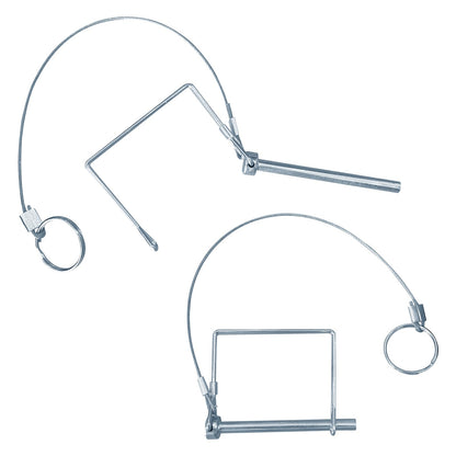 10 Pack Trailer Coupler Pin 1/4 Inch Diameter x 2-3/4-Inch Safety Coupler Pins with Extended Cord and Quick Release Ring, Wire Shaft Locking Pin for Farm Trailers Wagons Towing