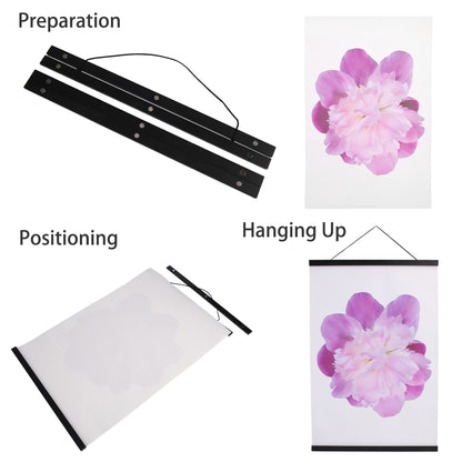 Aynoo Magnetic Poster Hanger Frame, 16x24 16x22 16x20 Picture Frame Hanger, 16 Inch Magnet Poster Frame,Black