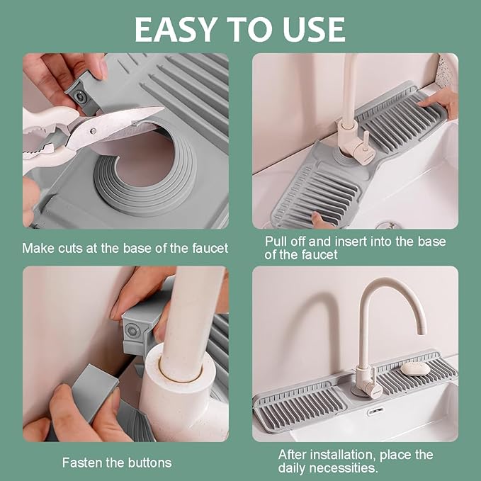 24 Inch Upgraded Draining Mat Folding Faucet Mat