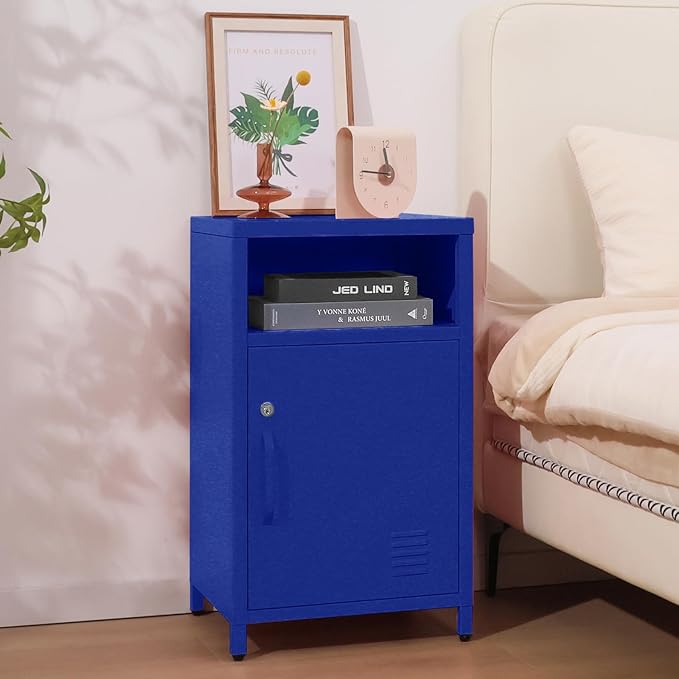 ALBAD Compact Metal Nightstand