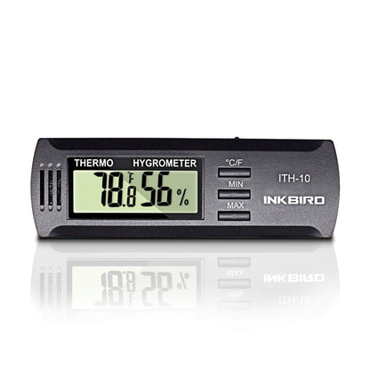 Inkbird ITH-10 Digital Thermometer and Hygrometer Temperature Humidity Monitor Humidor Guitar Ukulele Mason Jar.