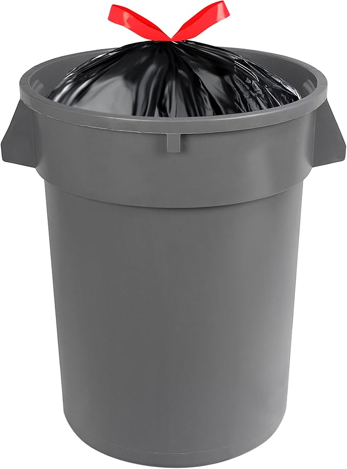 Amazon Basics Multipurpose Drawstring Trash Bags, 30 Gallon