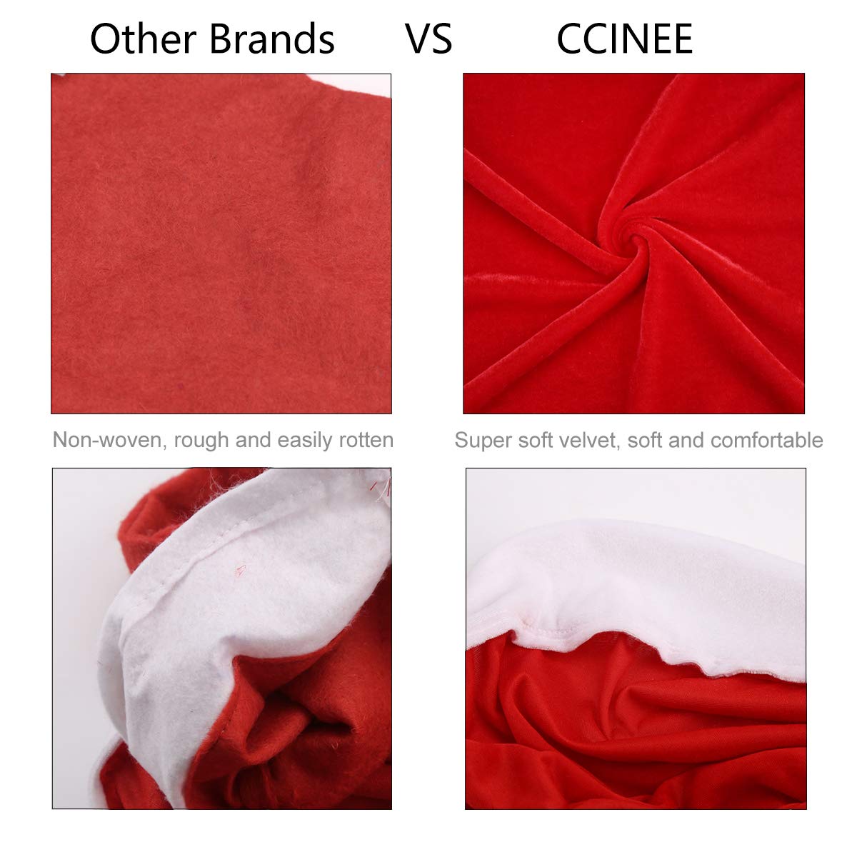 CCINEE 1 Set of 2 PCS Red Hat Dining Chair Slipcovers，Christmas Chair Back Covers Kitchen Chair Covers for Christmas Holiday Festival Decoration