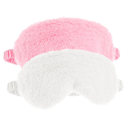 2 Pack Plush Sleeping Eye Mask Soft Plush Eye Mask Fuffy Eye Cover Comfortable Sleep Mask Blindfold Rainbow Faux Fur Eye Shade for Women, Men and Kids Travel Nap Sleeping 565488_2_3pL1H9vJ3
