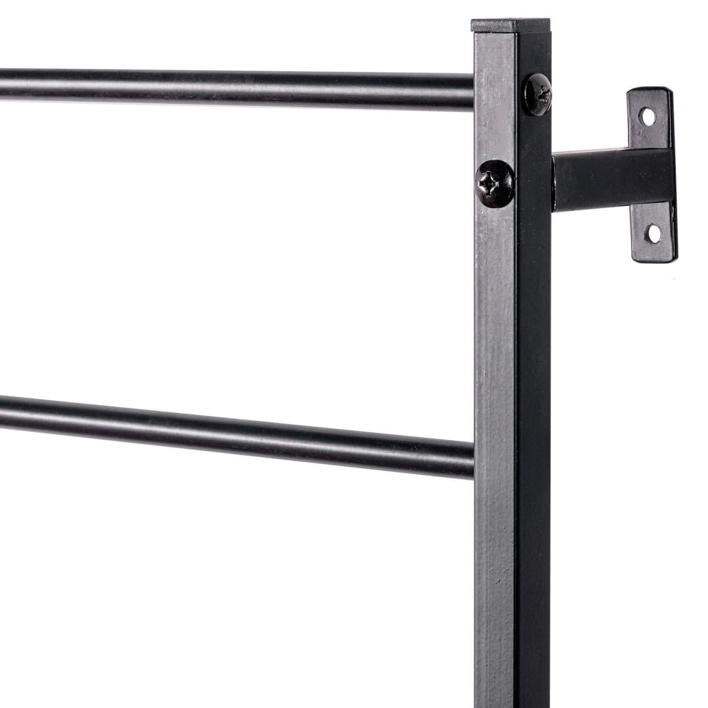 MyGift Wall Mounted Metal Garden Trellis for Climbing Plants Vines & Ivy, Matte Black Outdoor Panel with 14 Support Bars Outdoor Hanging Support Frame – No Assembly Required
