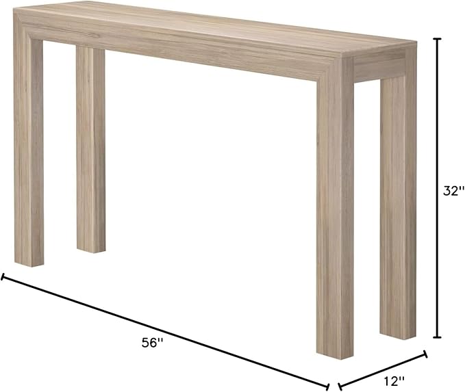 Plank+Beam Modern 56 Inch Console Table, Solid Pine Wood Entryway Table