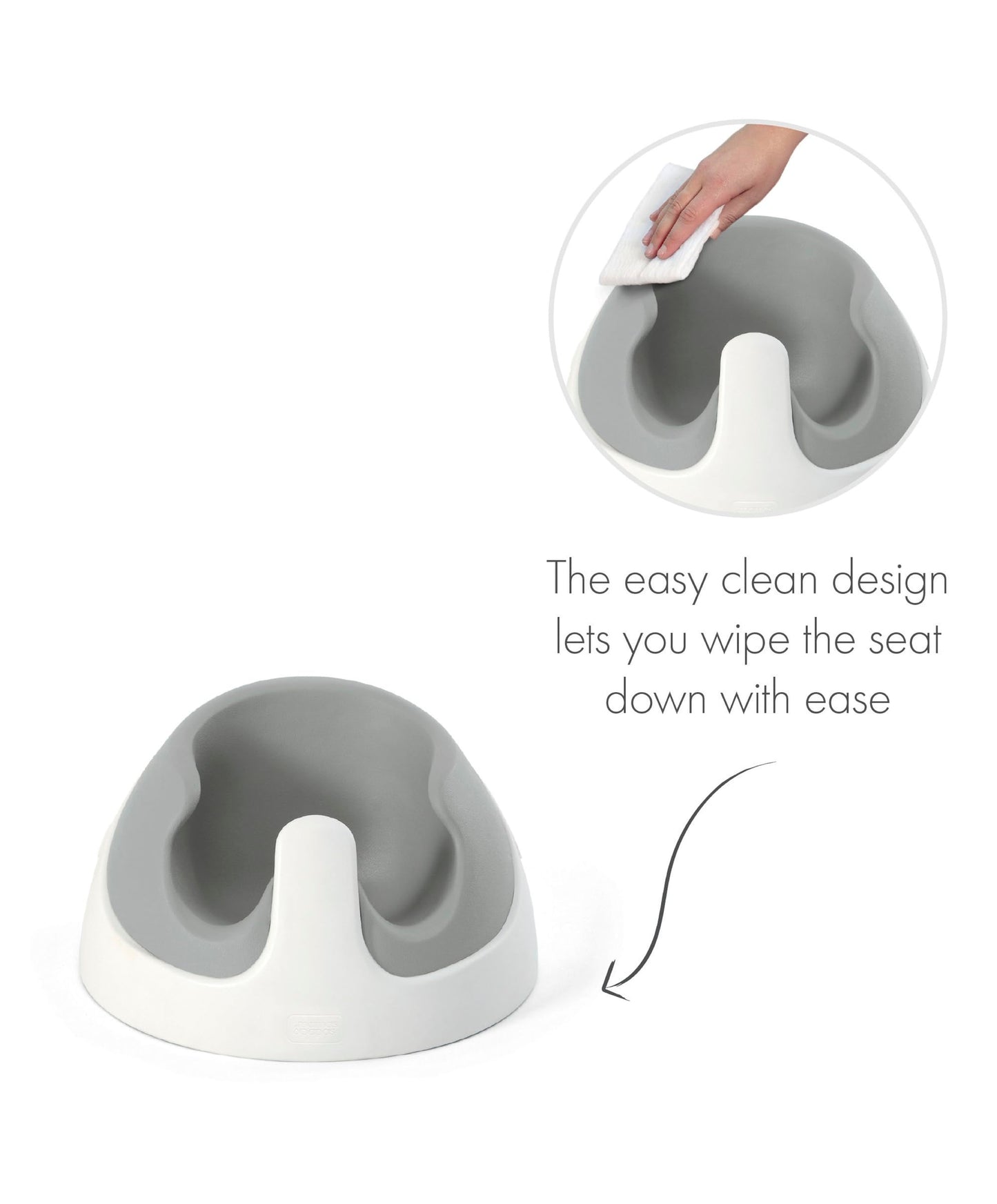 Mamas & Papas Baby Snug Seat and Activity Tray with Adjustable Features, Supportive, Stable and Easy Clean Design, Pebble Grey