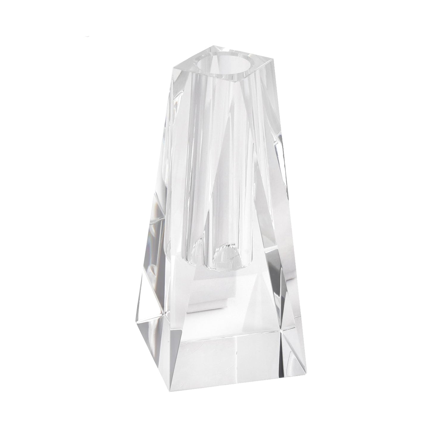 Kitcom Small Crystal Flower/Bud Vase 6.3Inch, Elegant Floral Display for Home & Weddings, Comes with Gift Box