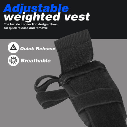 Miramrax Weighted Vest for Men and Women Weight Vests Adjustable Strength and Endurance Training Fitness Workouts Tactical Running Gym (Black)