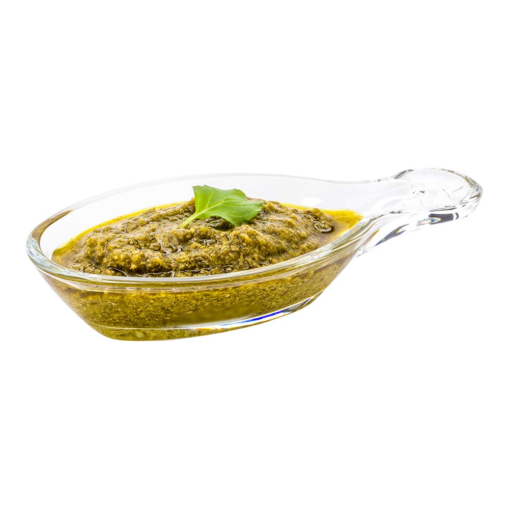 Restaurantware 2 Ounce Leaf Dishes 60 Lead-Free Tasting Dishes - Etched With Handle Clear Glass Sauce Bowls Serve Condiments Snacks Appetizers Or Desserts For Parties Or Weddings