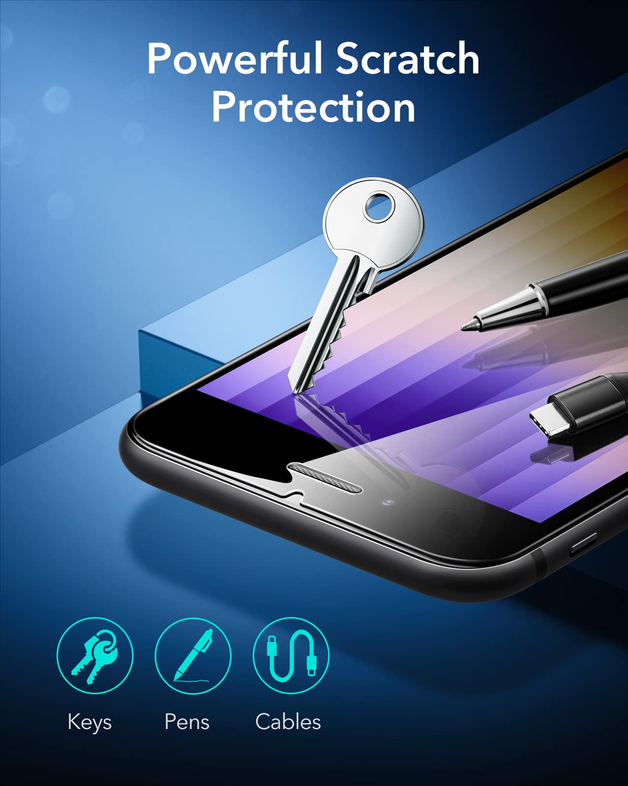 ESR 3 Pack for iPhone 16 Pro Max Screen Protector, [9H Hardness] [Military Grade Shatterproof] Tempered Glass Film with Flawless Fit Tray, HD Clear, Scratch Resistant