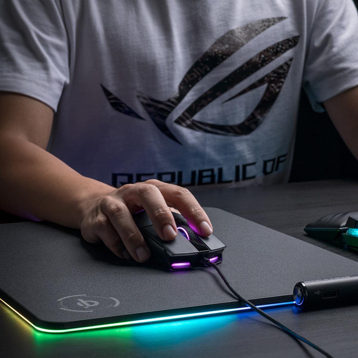 ASUS ROG Strix Impact III Wireless Gaming Mouse, 57 G Lightweight, 36K DPI Sensor, Bluetooth & 2,4GHz RF, ROG SpeedNova, Up to 618hrs Battery Life, Replaceable Switches, ROG Omni Receiver, Black