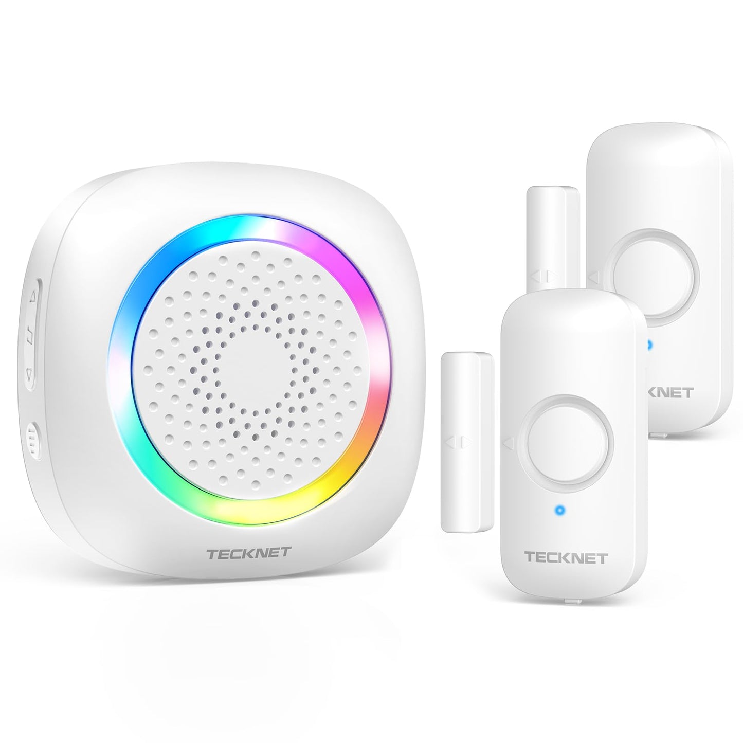 TECKNET Door Chimes When Door Opens, Wireless Door Sensor Chime Alarm with 1000Ft Range, 61 Songs, 5 Volume Levels, RGB Light, Door Chime for Business/Store/Home/Office When Entering