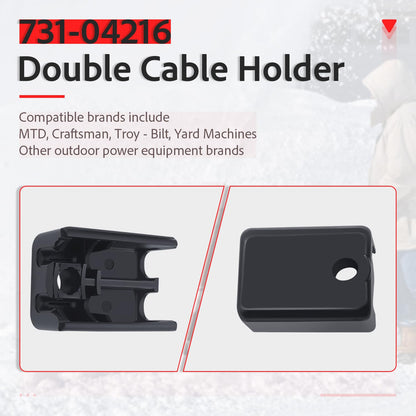 Nbwoal （2PK） 731-04216A 731-04216 Dual Cable Fitting Holder for MTD Craftsman Troy-Bilt Yard Compatible 247887550, 247887001, 247887000 Machines Snow Blowers Throwers