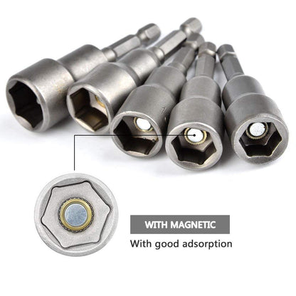 6-19mm Magnetic Nut Setter Driver Drill Bit Set 1/4 inch Hex Shank Quick Change Metric Nut Driver Set - 10pcs